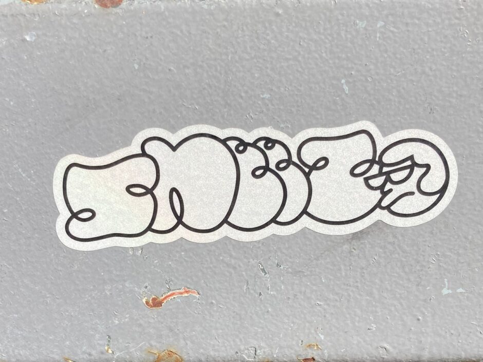 Sneeze mag and Classic grip tape collaboration sticker