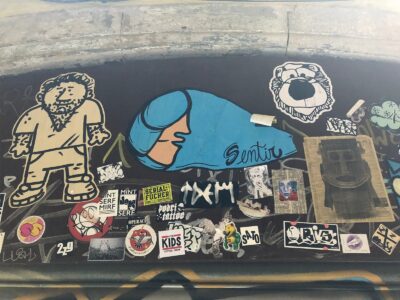 Sticker collage in Barcelona