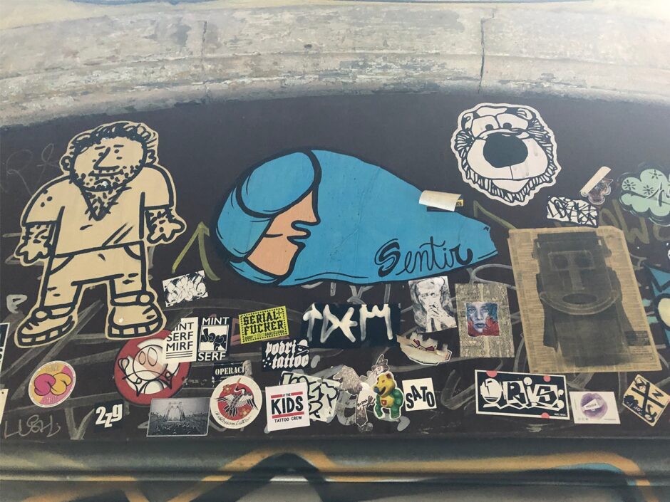 Sticker collage in Barcelona