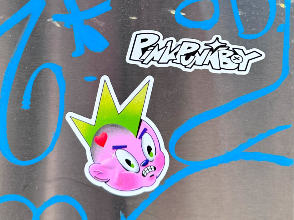 Pink Punk Boy sticker