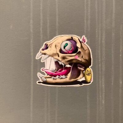 Animal skull sticker