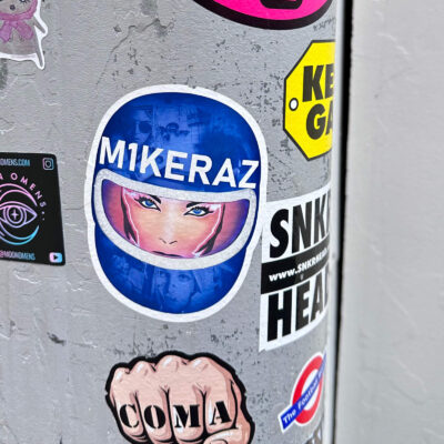 Motorcycle helmet and fist stickers