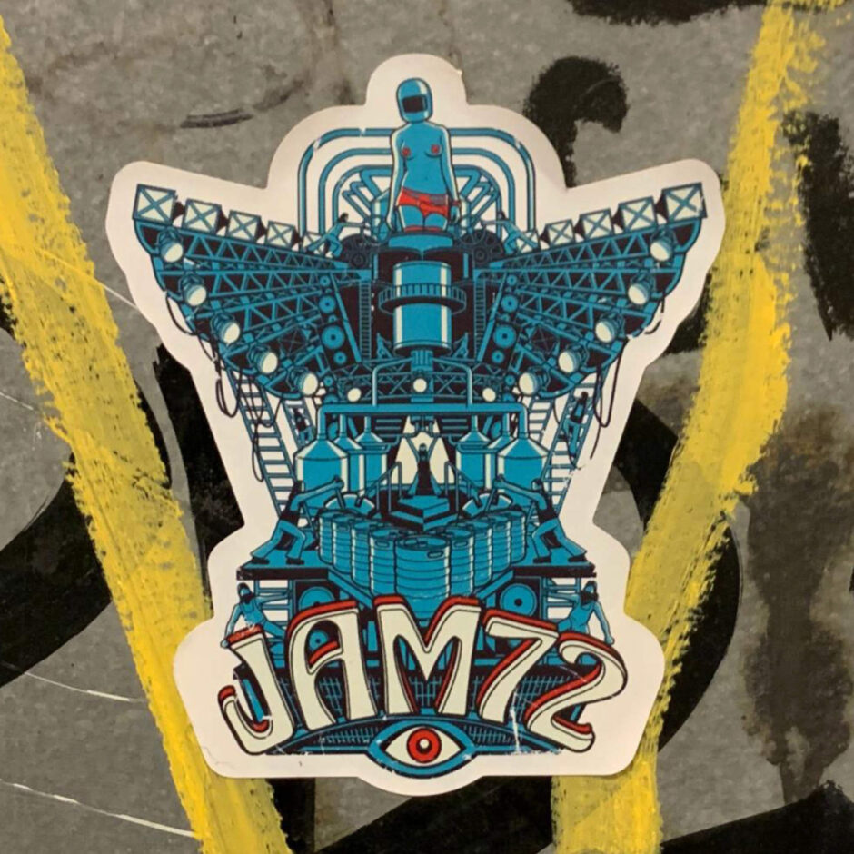Jam72 sticker in Oslo Norway