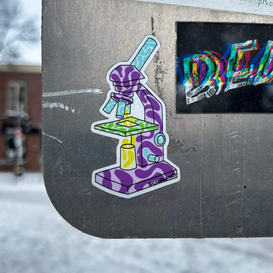 SciwalkArt camo microscope sticker