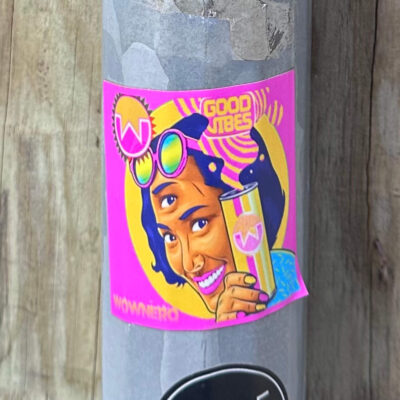 Girl with three eyes sticker