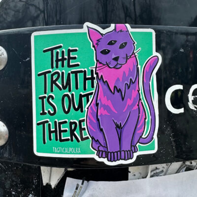 Three eyed cat sticker