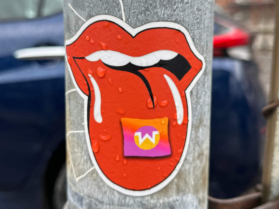 Rolling Stones ting with acid sticker