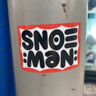 Snoe Man tag sticker