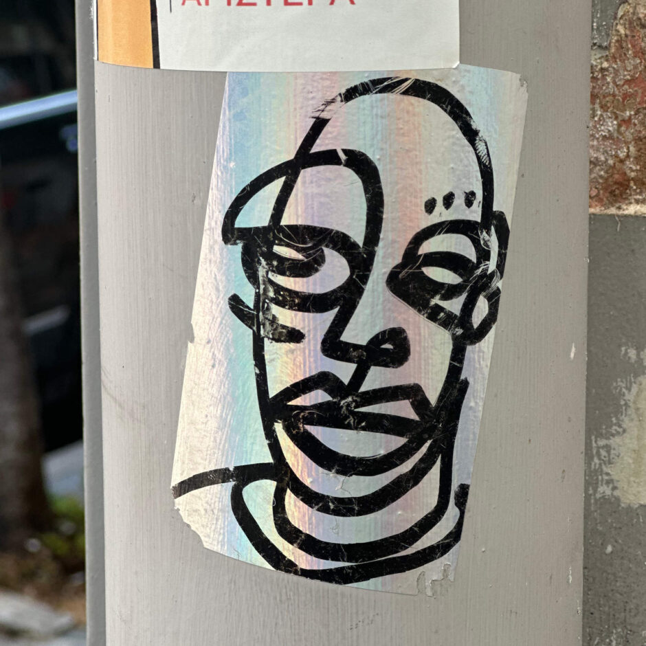 Single line face sticker