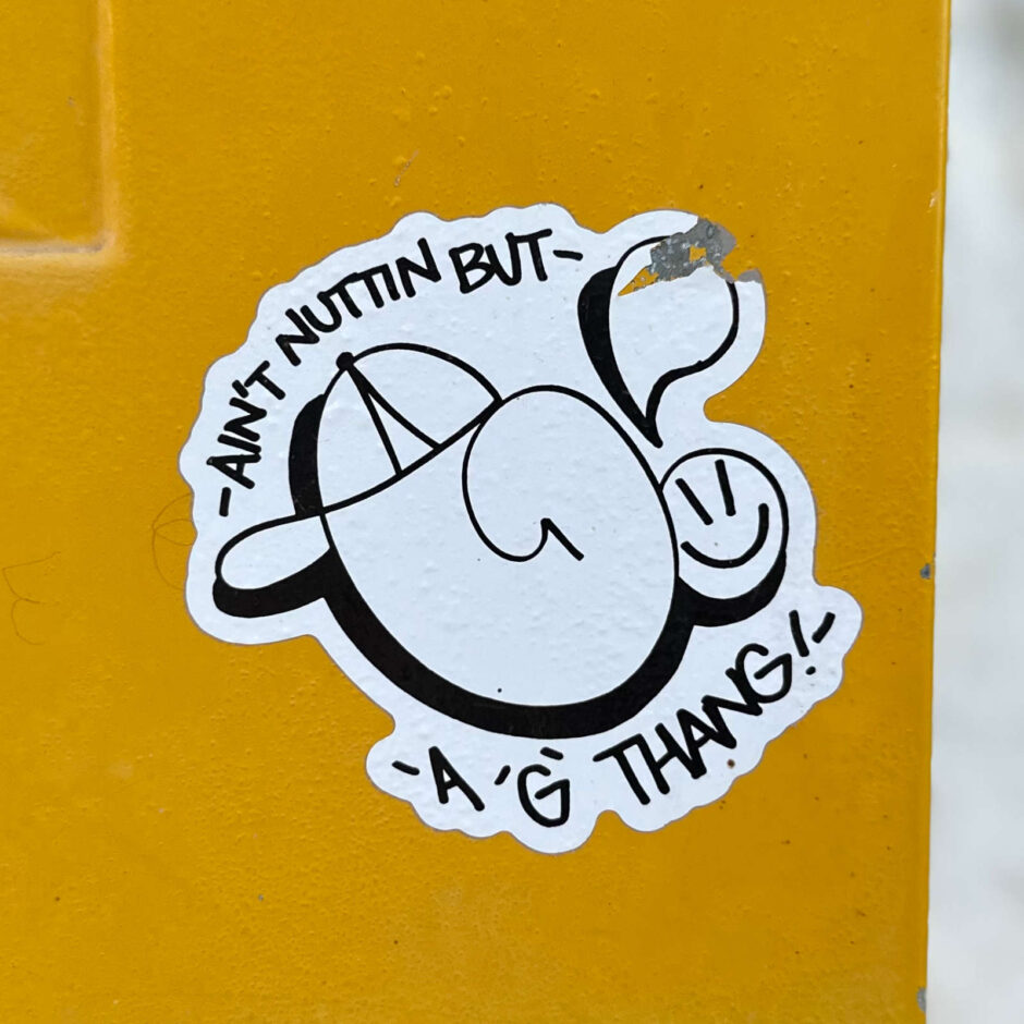 Ain't nuttin but a g thang sticker
