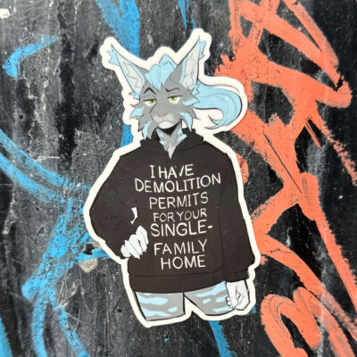 Demolition permit sticker