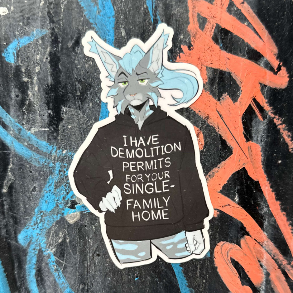 Demolition permit sticker