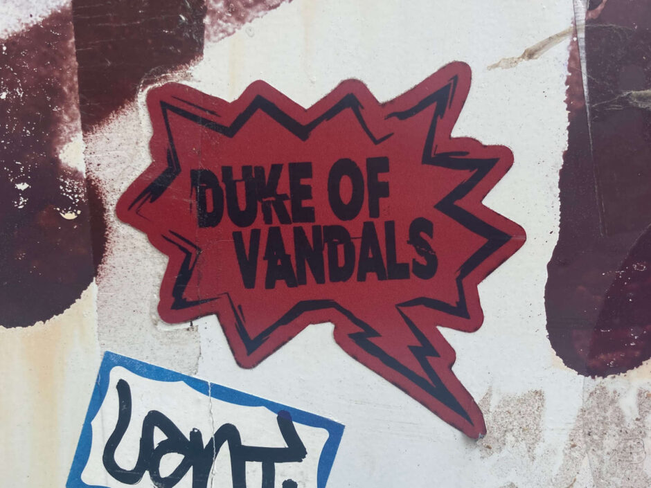 Duke of vandals sticker