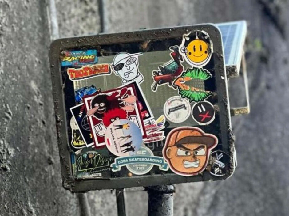 Sticker collage in Guatep Colombia