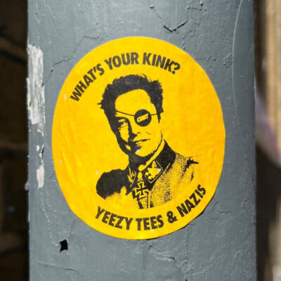 Elon Musk dresses as a nazi sticker