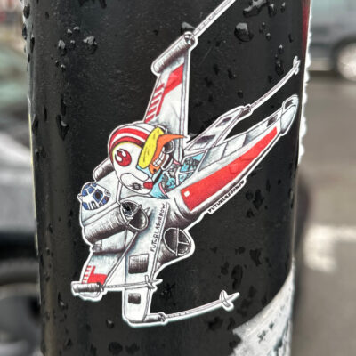 Cartoon X-Wing Fighter Sticker
