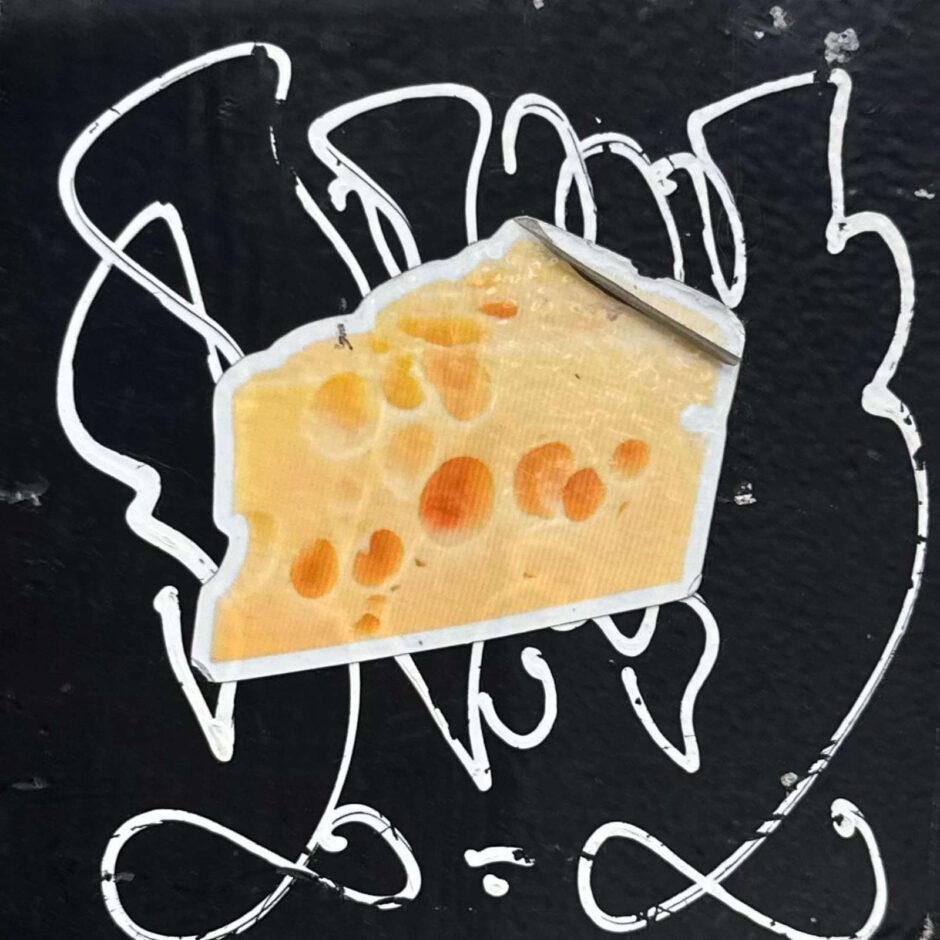 Cheese sticker