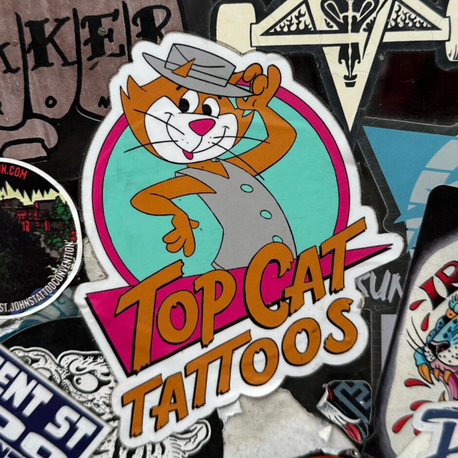 Top Cat Tattoos Sticker