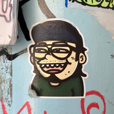 Happy Face Cartoon Sticker